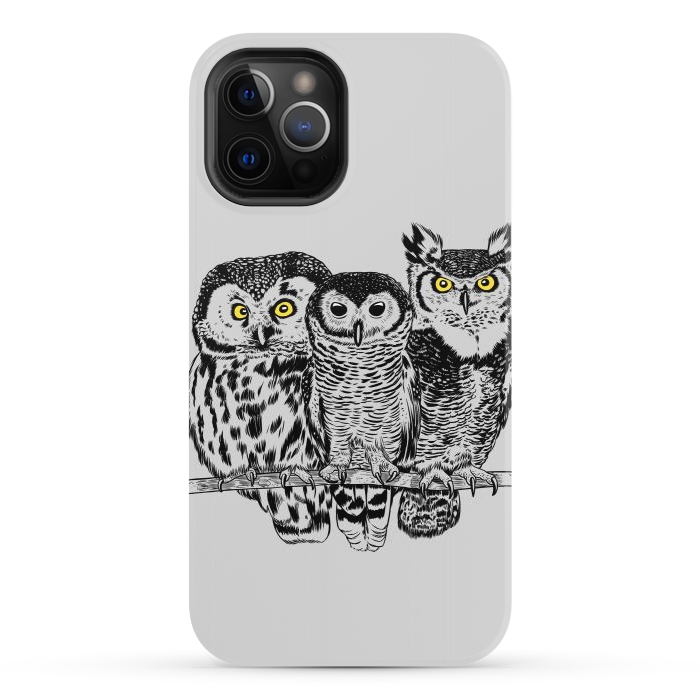 iPhone 12 Pro StrongFit Three owls by Alberto