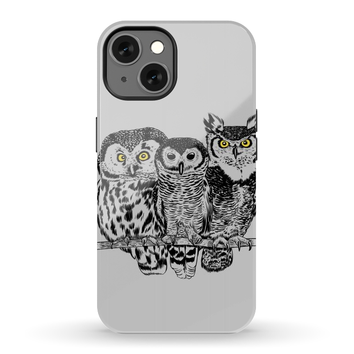 iPhone 13 StrongFit Three owls by Alberto