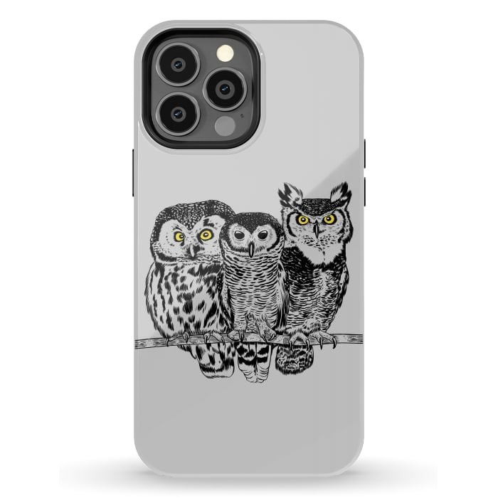 iPhone 13 Pro Max StrongFit Three owls by Alberto