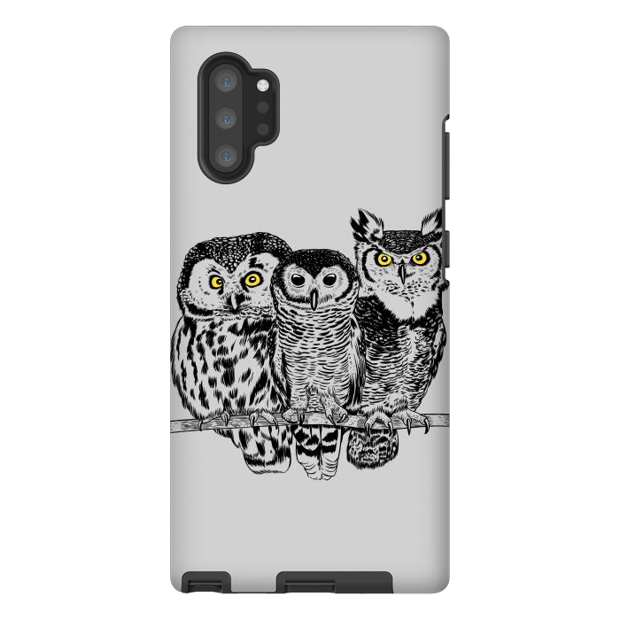 Galaxy Note 10 plus StrongFit Three owls by Alberto