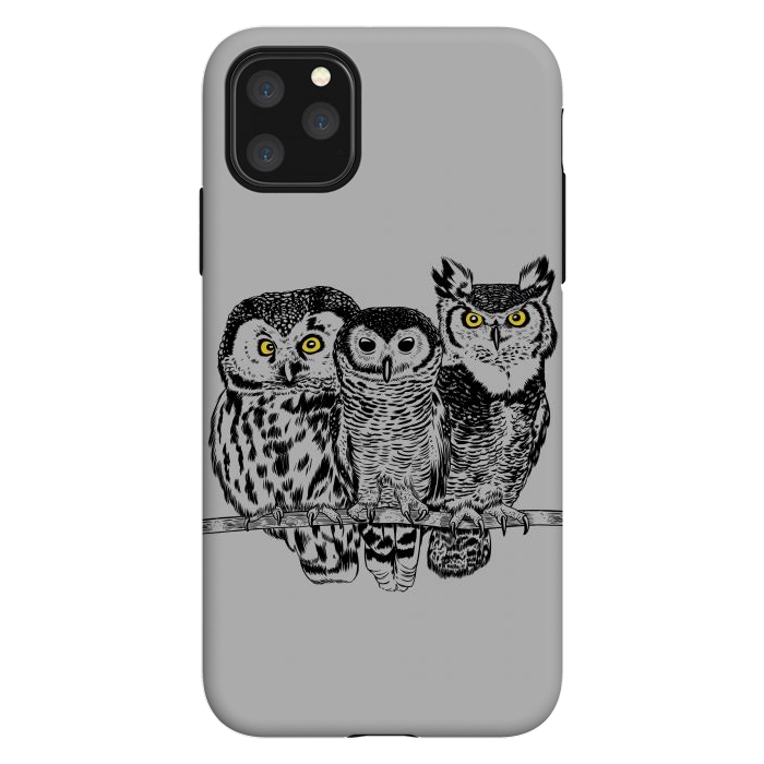 iPhone 11 Pro Max StrongFit Three owls by Alberto