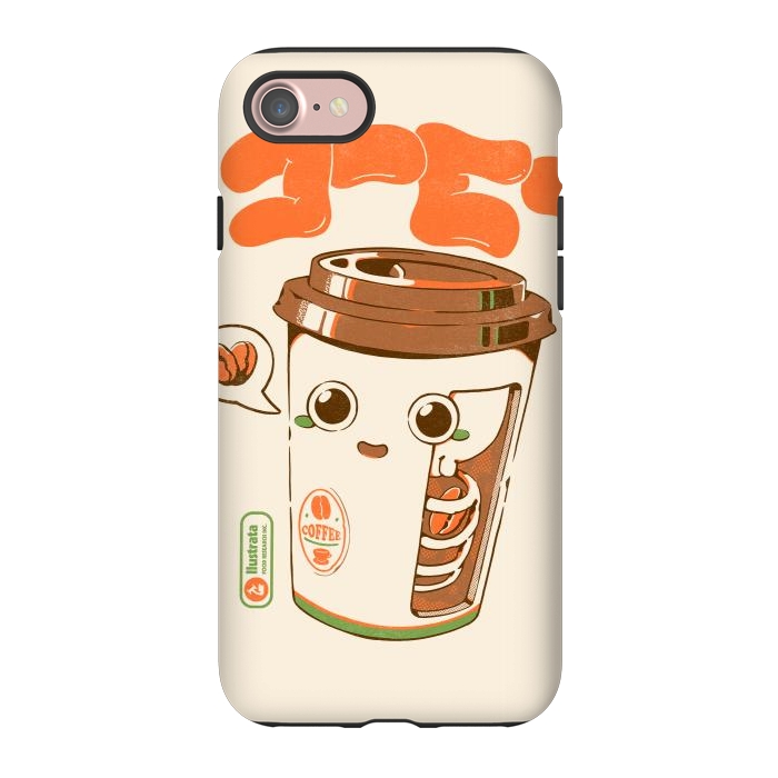 iPhone 7 StrongFit Cute Coffee x-Ray by Ilustrata