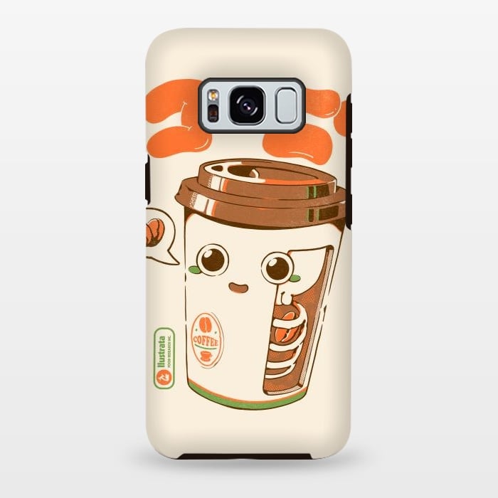 Galaxy S8 plus StrongFit Cute Coffee x-Ray by Ilustrata