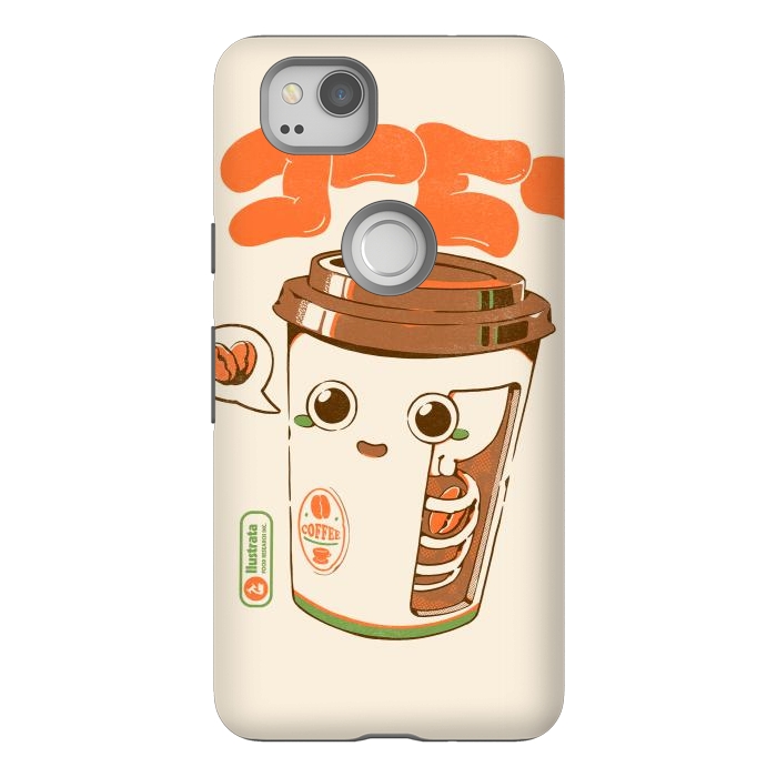 Pixel 2 StrongFit Cute Coffee x-Ray by Ilustrata