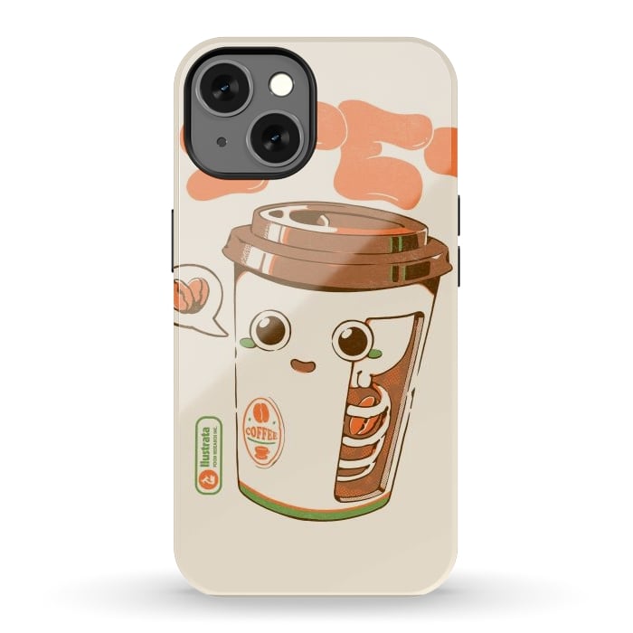 iPhone 13 StrongFit Cute Coffee x-Ray by Ilustrata