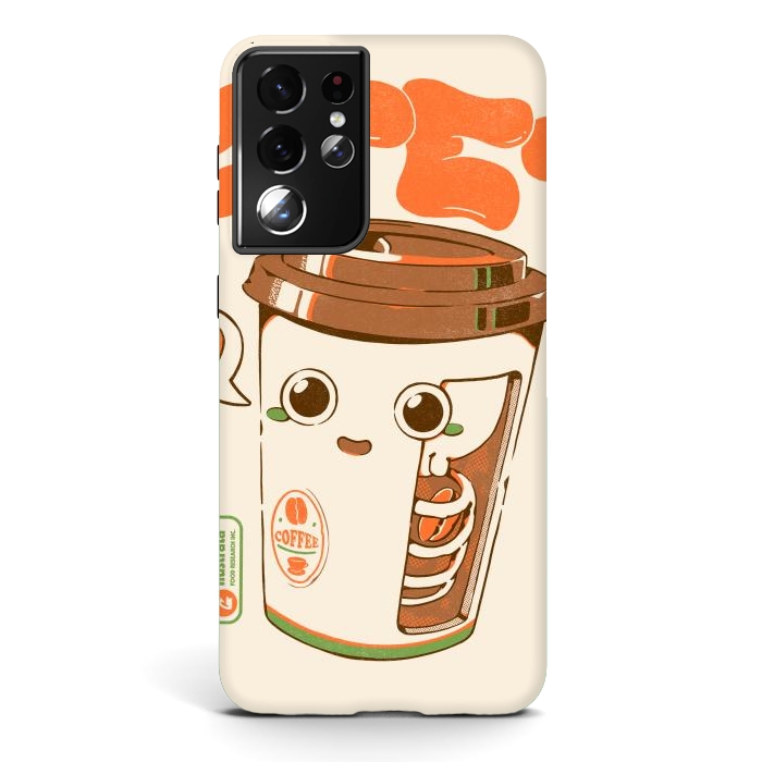 Galaxy S21 ultra StrongFit Cute Coffee x-Ray by Ilustrata