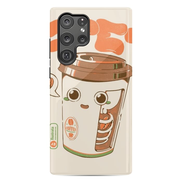 Galaxy S22 Ultra StrongFit Cute Coffee x-Ray by Ilustrata