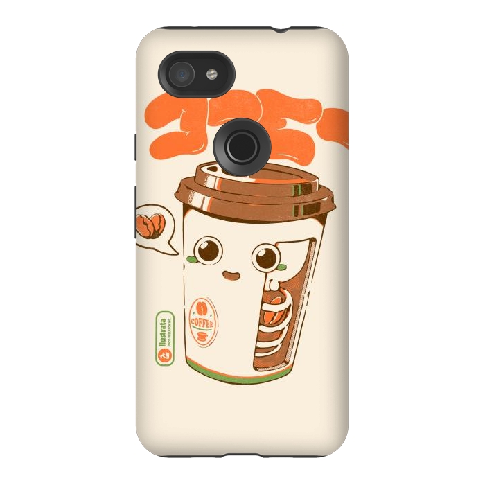 Pixel 3AXL StrongFit Cute Coffee x-Ray by Ilustrata