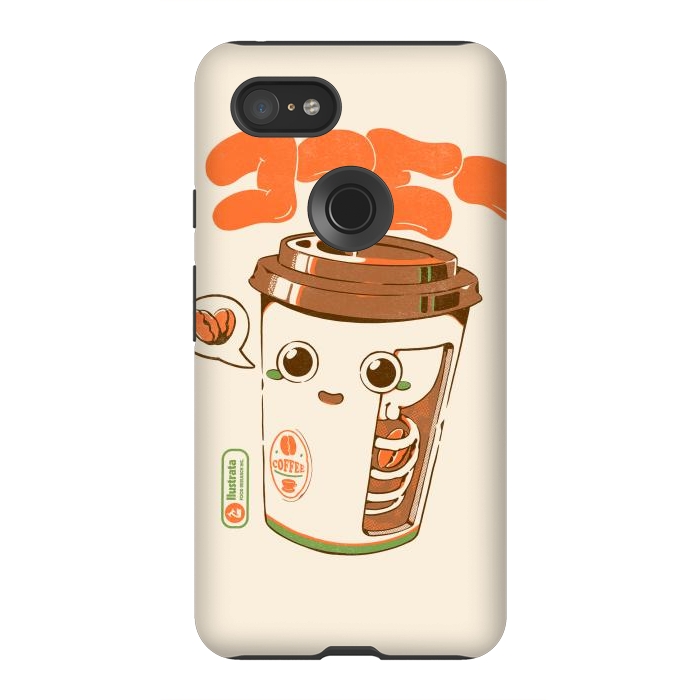 Pixel 3XL StrongFit Cute Coffee x-Ray by Ilustrata