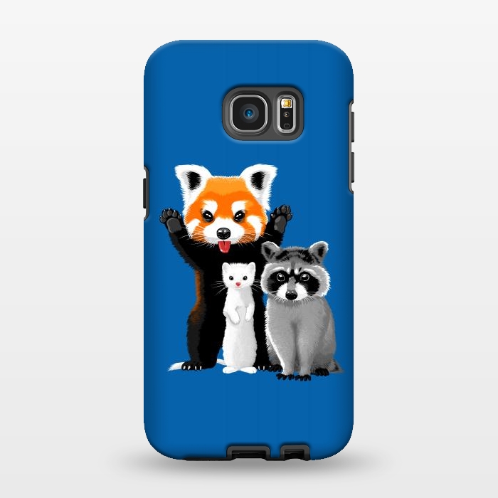Galaxy S7 EDGE StrongFit Raccoon, ferret and red panda by Alberto