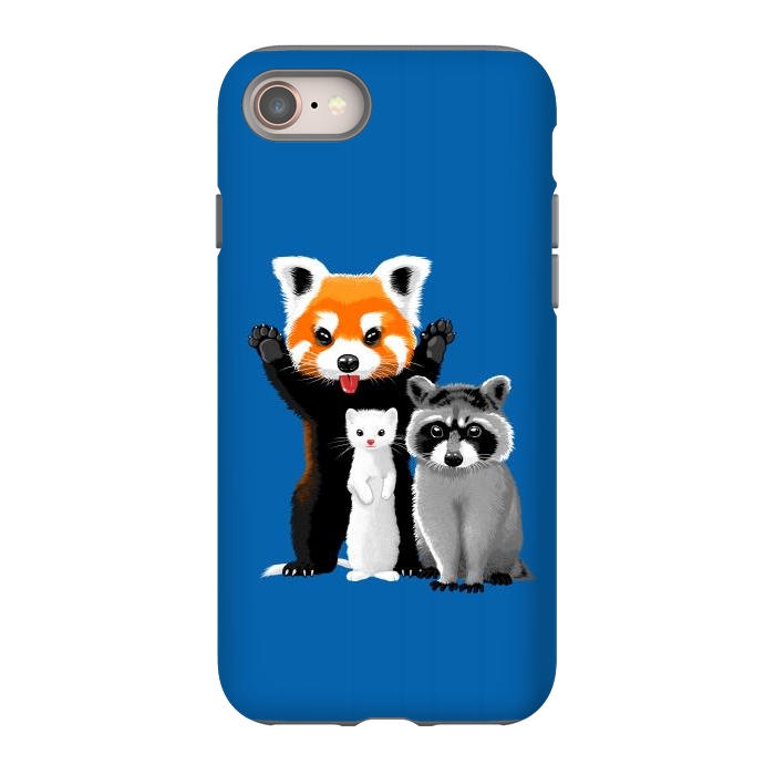 iPhone 8 StrongFit Raccoon, ferret and red panda by Alberto