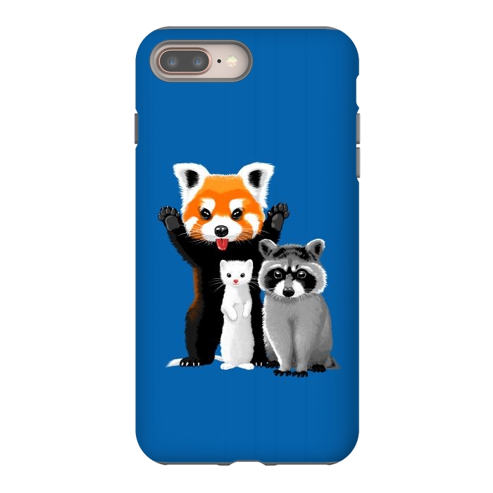 iPhone 8 plus StrongFit Raccoon, ferret and red panda by Alberto
