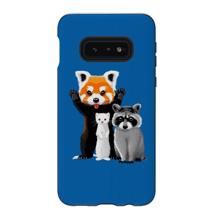 Galaxy S10e StrongFit Raccoon, ferret and red panda by Alberto