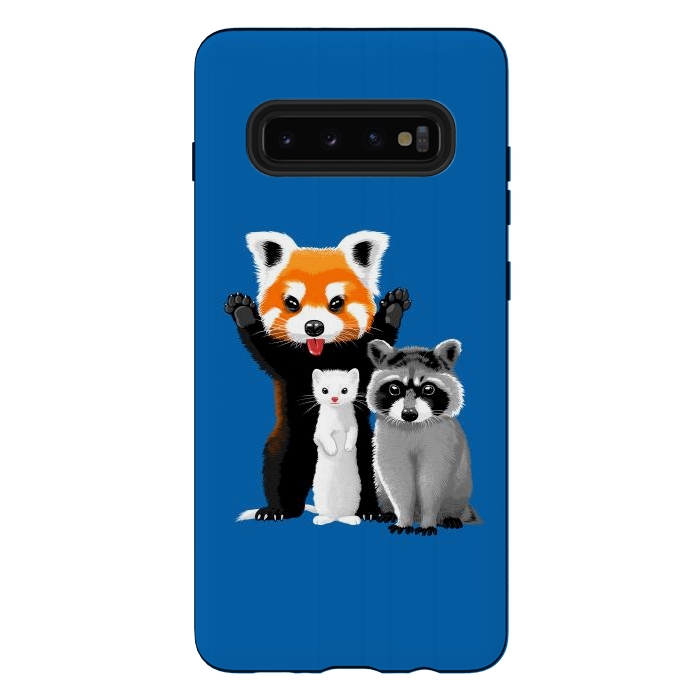 Galaxy S10 plus StrongFit Raccoon, ferret and red panda by Alberto
