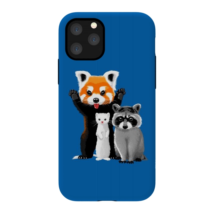 iPhone 11 Pro StrongFit Raccoon, ferret and red panda by Alberto