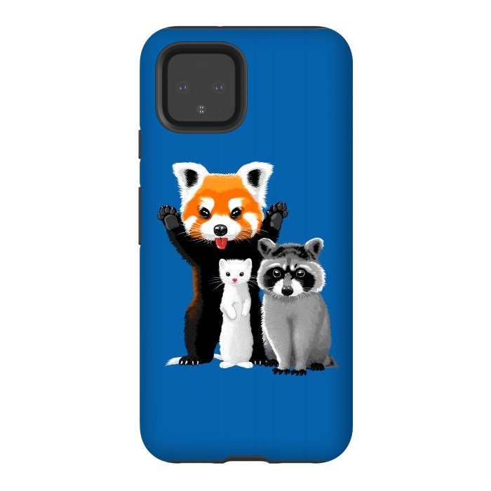 Pixel 4 StrongFit Raccoon, ferret and red panda by Alberto