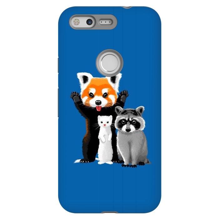 Pixel StrongFit Raccoon, ferret and red panda by Alberto