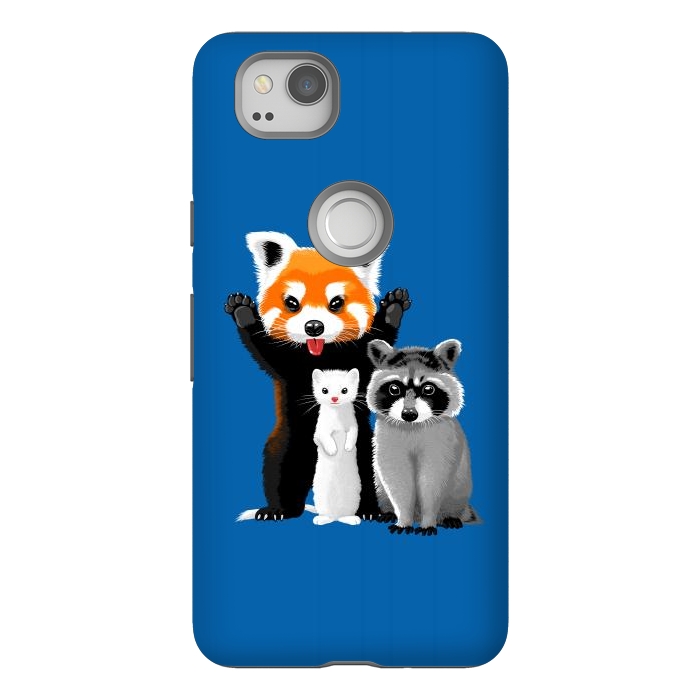 Pixel 2 StrongFit Raccoon, ferret and red panda by Alberto