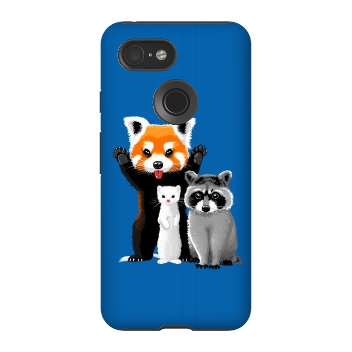Pixel 3 StrongFit Raccoon, ferret and red panda by Alberto