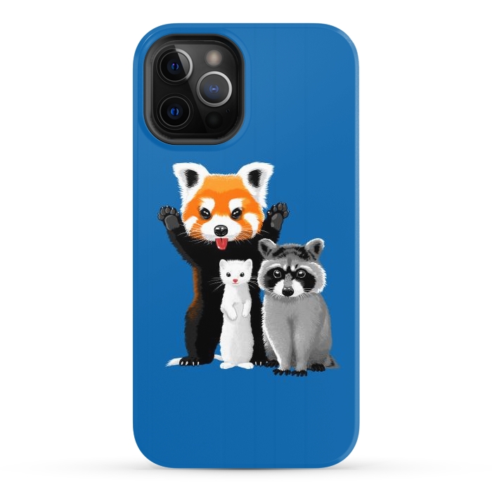 iPhone 12 Pro StrongFit Raccoon, ferret and red panda by Alberto