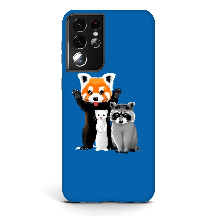 Galaxy S21 ultra StrongFit Raccoon, ferret and red panda by Alberto