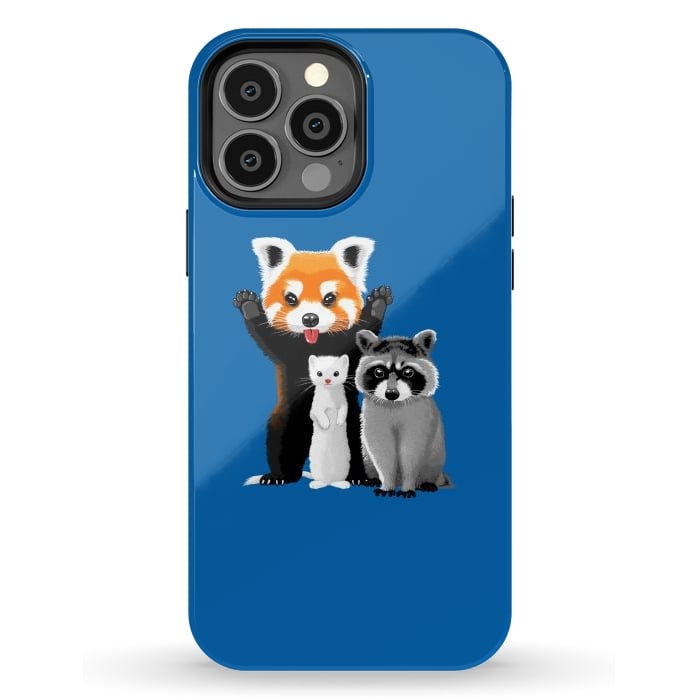 iPhone 13 Pro Max StrongFit Raccoon, ferret and red panda by Alberto