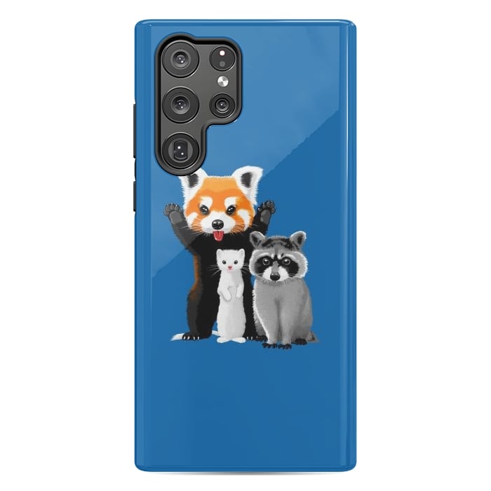 Galaxy S22 Ultra StrongFit Raccoon, ferret and red panda by Alberto