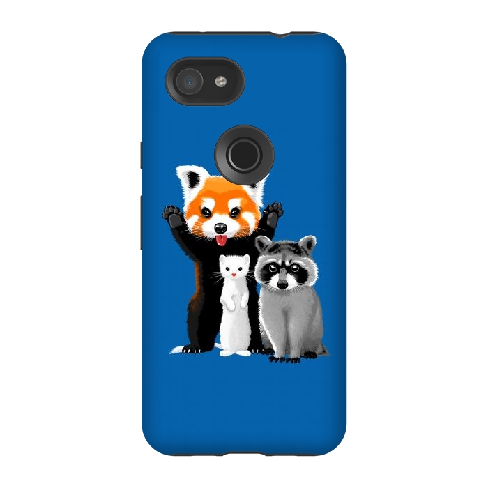 Pixel 3A StrongFit Raccoon, ferret and red panda by Alberto