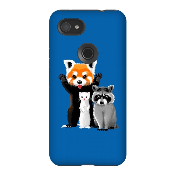 Pixel 3AXL StrongFit Raccoon, ferret and red panda by Alberto