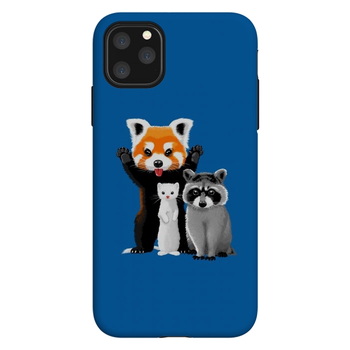 iPhone 11 Pro Max StrongFit Raccoon, ferret and red panda by Alberto