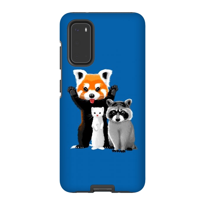 Galaxy S20 StrongFit Raccoon, ferret and red panda by Alberto