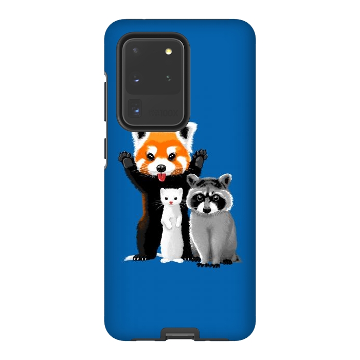Galaxy S20 Ultra StrongFit Raccoon, ferret and red panda by Alberto