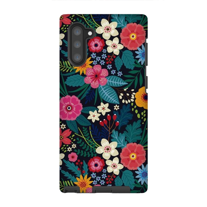 Galaxy Note 10 StrongFit Flowers Pattern XXX  by ArtsCase