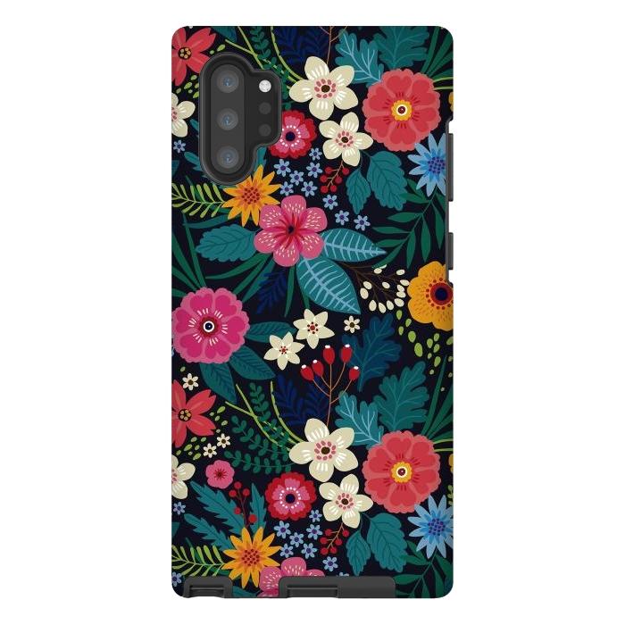 Galaxy Note 10 plus StrongFit Flowers Pattern XXX  by ArtsCase