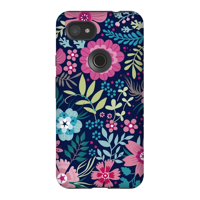 Pixel 3AXL StrongFit Romancing Floral Design by ArtsCase
