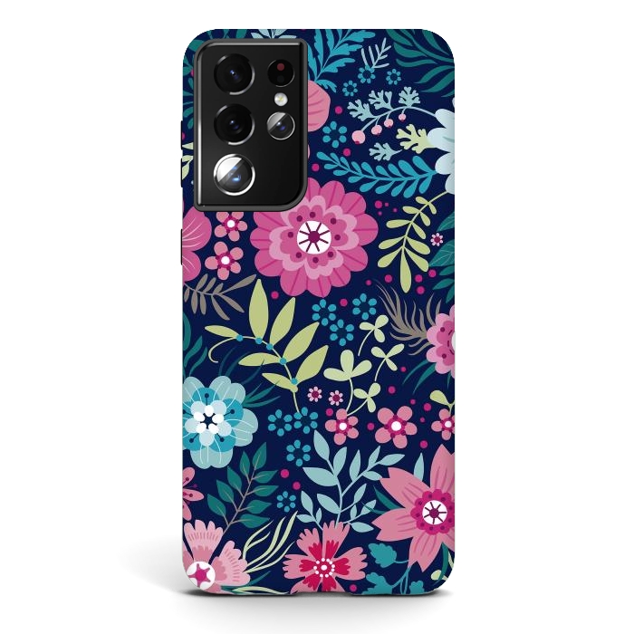 Galaxy S21 ultra StrongFit Romancing Floral Design by ArtsCase