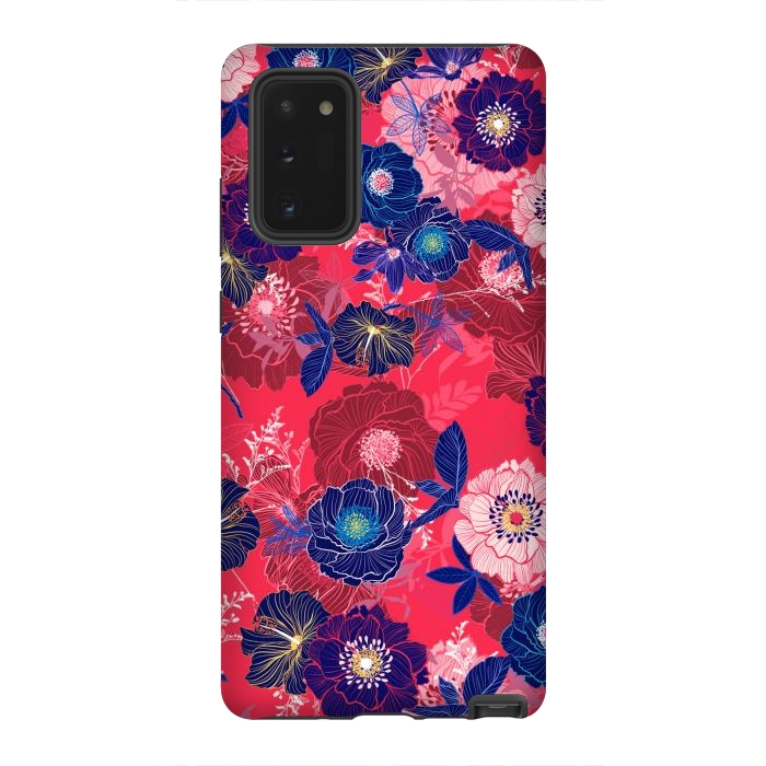 Galaxy Note 20 StrongFit Country Flowers in Red Sky by ArtsCase