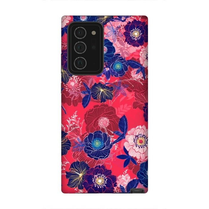 Galaxy Note 20 Ultra StrongFit Country Flowers in Red Sky by ArtsCase