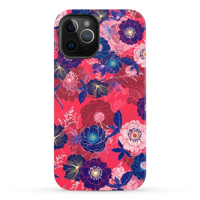 iPhone 12 Pro Max StrongFit Country Flowers in Red Sky by ArtsCase