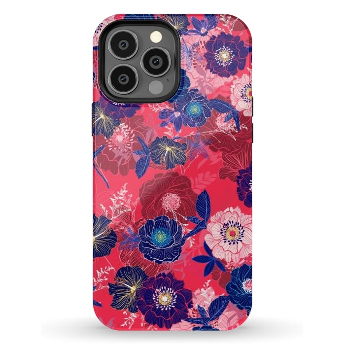 iPhone 13 Pro Max StrongFit Country Flowers in Red Sky by ArtsCase