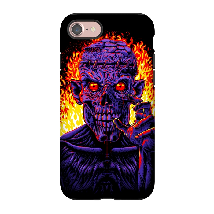 iPhone 7 StrongFit Zombie in flames by Alberto