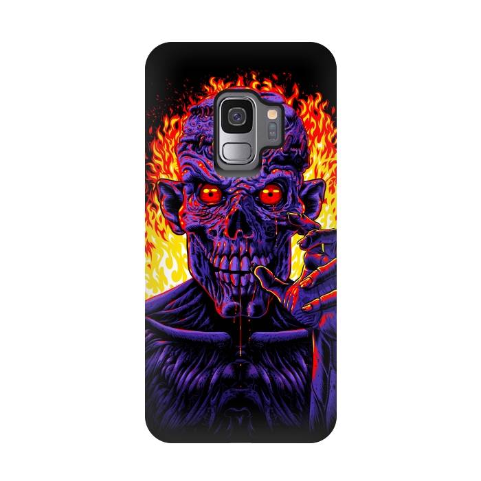 Galaxy S9 StrongFit Zombie in flames by Alberto