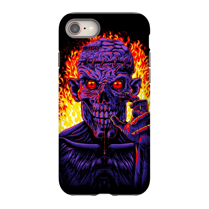 iPhone 8 StrongFit Zombie in flames by Alberto