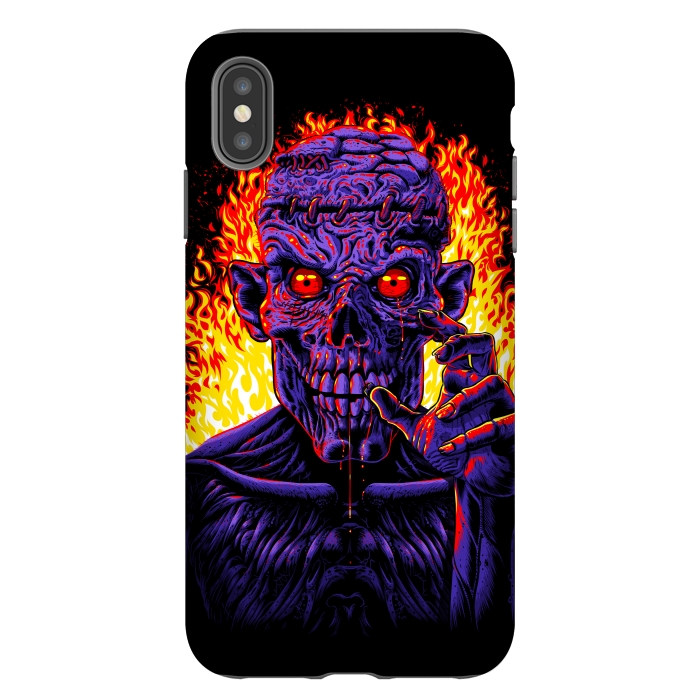 iPhone Xs Max StrongFit Zombie in flames by Alberto