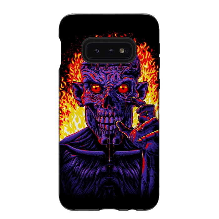 Galaxy S10e StrongFit Zombie in flames by Alberto