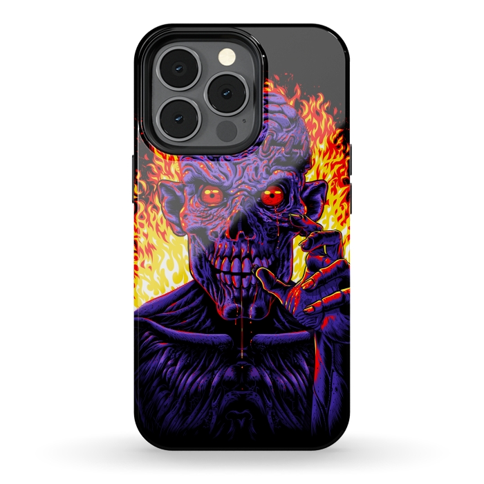 iPhone 13 pro StrongFit Zombie in flames by Alberto