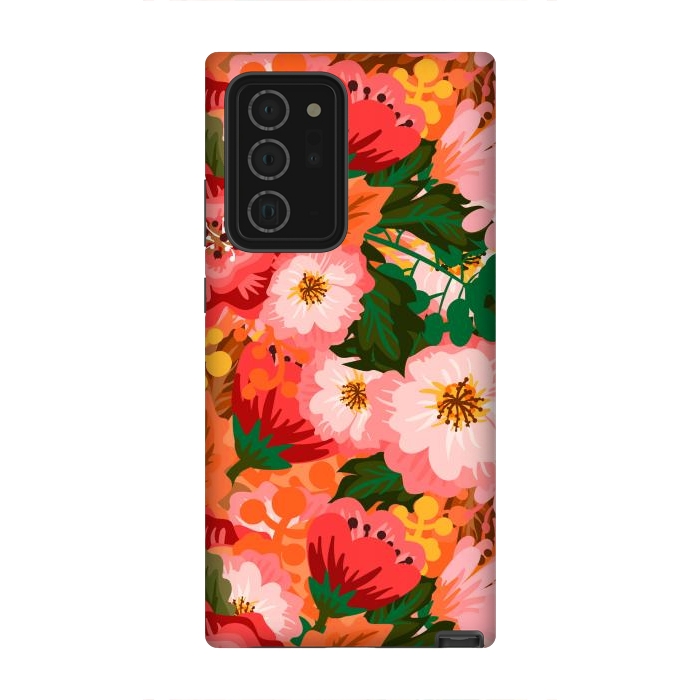 Galaxy Note 20 Ultra StrongFit Bouquet of flowers in pom poms and dahlias by ArtsCase