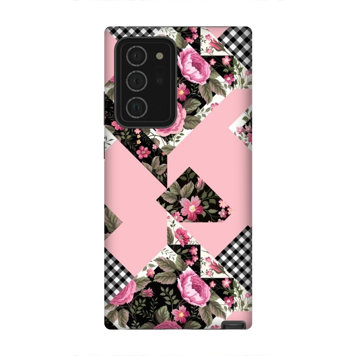 Galaxy Note 20 Ultra StrongFit elegant roses with pink background by ArtsCase