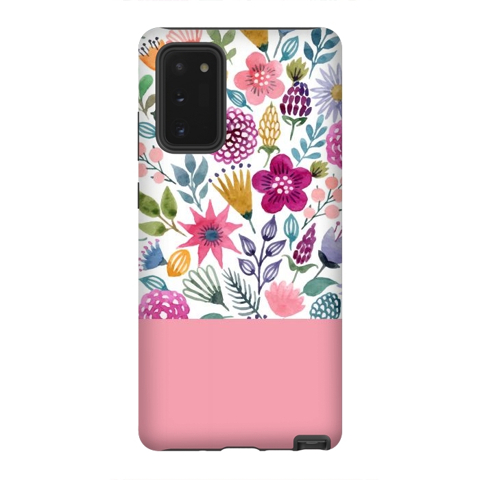 Galaxy Note 20 StrongFit watercolor flowers for summer by ArtsCase