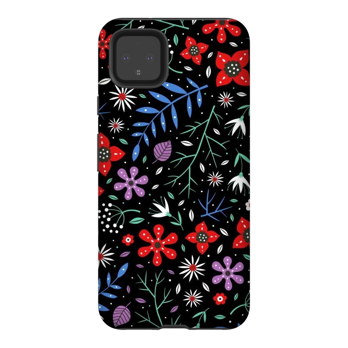 Pixel 4XL StrongFit Small Flower Patterns by ArtsCase